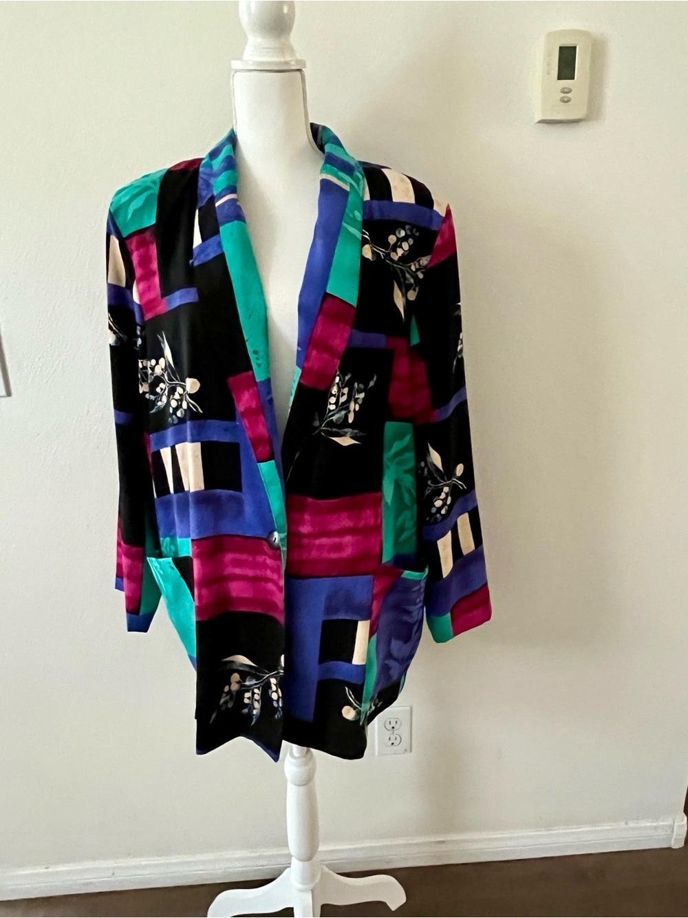Kenneth Cole Colorblock Blazer in Black, Teal, Purple